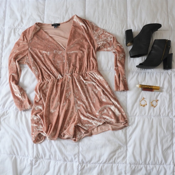 Primark Dresses & Skirts - Blush Velvet Romper